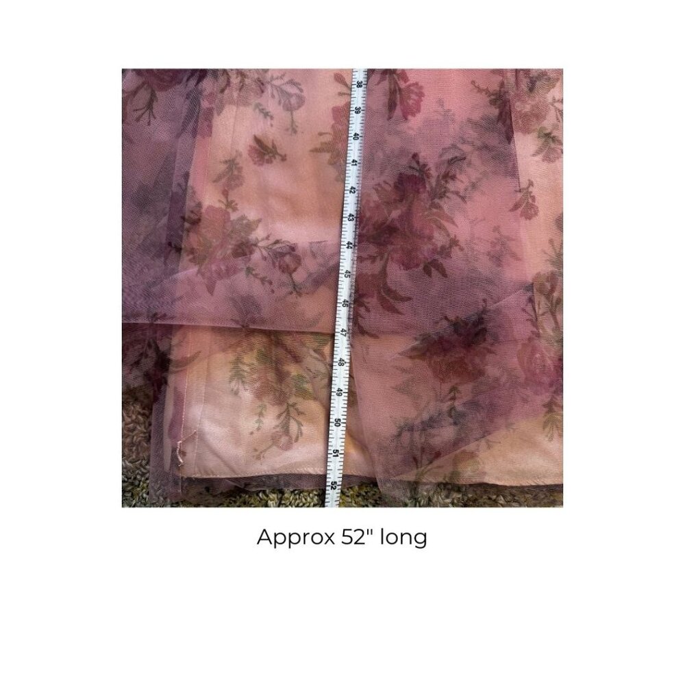 Marchesa Notte (Bridesmaid) Blush Floral Tulle Gown - Picture 9 of 13